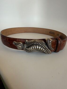 Vintage Brighton Alligator Belt